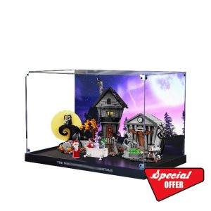Acrylic Display Case for Lego 21351 The Nightmare Before Christmas,Dustproof Box