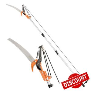 VonHaus Telescopic Tree Pruner & Lopper 2 in 1 – Long Reach 3.3m Cutter