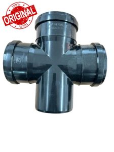 110MM Black Soil Pipe and Ring Seal Fittings Push Fit Fittings Cross Tee Junction Branch