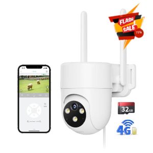 NUASI 4G LTE Security Camera Outdoor
