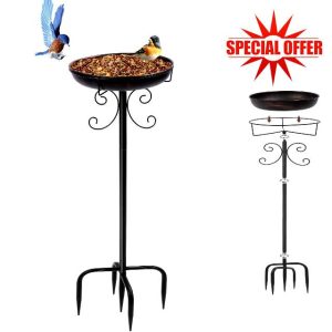 Freestanding Outdoor Bird Bath Feeder