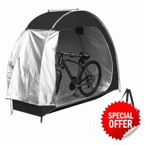 Bike Shed Bike Tent Rain & UV Protection Bike Cover with Window Inner Pocket Easy Assembly Outdoor Bike Storage for Garden Shed 76.8x64.2x31.5i
