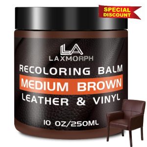 Leather Recoloring Balm Medium Brown Leather Color Restorer for Couches