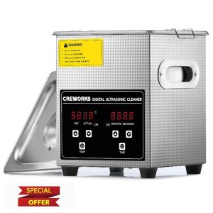 CREWORKS Ultrasonic Cleaner with Digital Timer & Heater