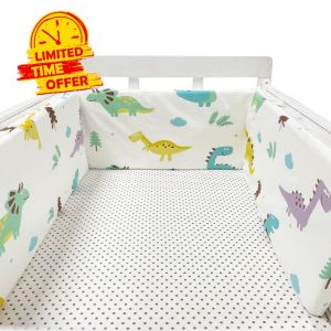 AZMAHT Breathable Cot Bumper Safe Alternative To Traditional Baby Cot Bumpers Baby Boys Girls Nursery Breathable Crib Bed Liner Bumper Anti Collision Head Crib Bumper