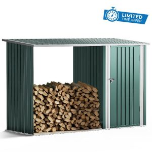 The Fellie Metal Log Storage Shed