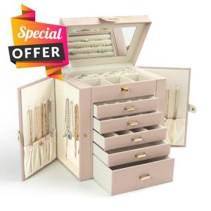 KAMIER 6-Tier Large Jewelry Box for Women