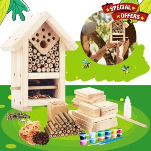 Premium Bug Hotel Kit Cedar Wood Insect Hotel - DIY Insect House Kit to Build - Backyard Insect House