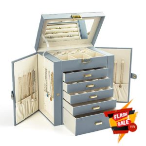 KAMIER 6-Tier Large Jewelry Box for Women