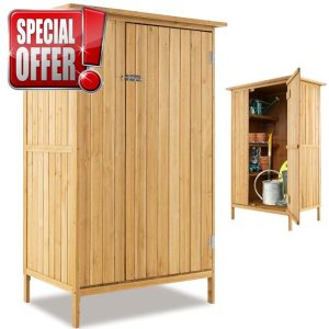 TANGZON 5×3 FT Wooden Garden Shed