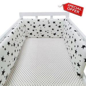 AZMAHT Breathable Cot Bumper Safe Alternative To Traditional Baby Cot Bumpers Baby Boys Girls Nursery Breathable Crib Bed Liner Bumper Anti Collision Head Crib Bumper