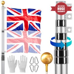 VEVOR 30FT Telescopic Flagpole Kit