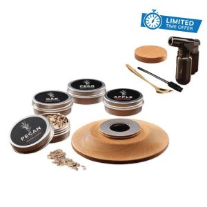 Connoisseur Creations Whiskey Smoker Set | Wood Burning Accessory Flavouring Ki