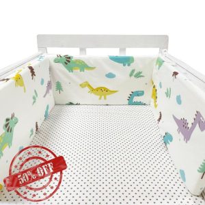 GYCS Breathable Cot Bumper Cushion Soft Knot Pillow Baby Bed Set Adjustable Baby Cot Bumper Set Headboard Padded Protector All Round Bumpers for Cot Bumper Breathable