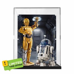 Acrylic Display Case for Lego 75398+75379 Star Wars C-3PO/R2-D2,Dustproof Box
