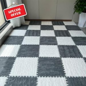12Pcs/24Pcs 12x12x0.4inch EVA Plush Floor Tiles Mat