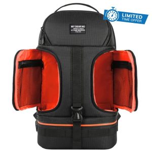 EGEWYVYBC SLR Waterproof Camera Backpack Tripod Bag With Reflector Suitable For 15.6-inch Laptop Bag SLR Photos Suitable For Fit For Canon Fit For Nikon Fit For Sony Camera bags(Oranje)