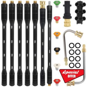 Pressure Washer Extension Wand with a Adapter Compatible with Karcher K Series K2 K3 K4 K5 K6 K7