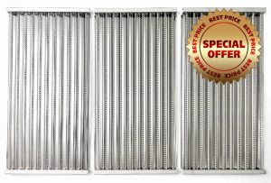 Direct Store Parts DS124 17" Stainless Steel Emitter Plates TRU-Infrared Grill Grates for Charbroil Performance Tru-Infrared 3 Burner Gas Grill 463335014