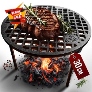Gusskönig Cast Iron Cooking Grate (Susani Grilling Grate) with Legs