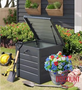 Groundlevel 200L Extra Strong Metal Garden Storage Box
