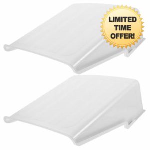 Mikikit 2 Sets Camera Sun Rain Cover Camera Lens Protector Security Shield Outdoor Cctv Camera Top Cover Outdoor Camera Protective Cover Plastic