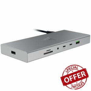 Razer USB 4 Dock - High-Speed Dock for Gaming and Productivity - 14-Port Design - Dual Display Support