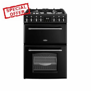 Belling Farmhouse 60cm Dual Fuel Cooker - Black