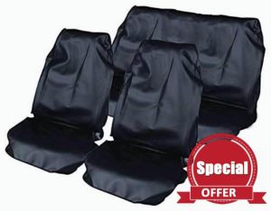 AUTO HIGH Waterproof Car Seat Covers Full Set - Nylon Auto Interior Accessories Front & Rear Seat Protectors - Universal Seat Cover for Most Car