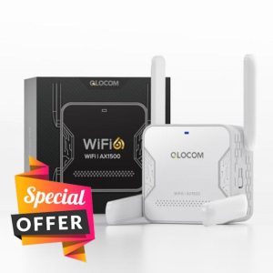 QLOCOM 2024 Newest AX1500 WiFi Extender Booster Blazing-Fast WiFi 6 1500Mbps WiFi Booster Range Extender Dual Band 5GHz & 2.4GHz Wireless Internet Booster