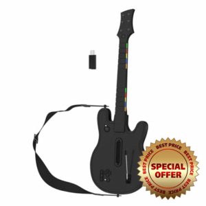 LYEAA Wireless Guitar Controller with Strap for PS3/4 PC Guitar Hero Rock Band Game Console Guitar Controlle