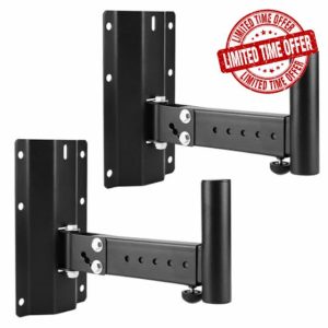 QWORK® 2 Pieces Heavy-Duty Speaker Bracket