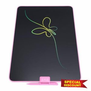 20 Inch LCD Writing Tablet LCD Writing Pad Rechargeable Drawing Board with Pen for Home Early Education (Rose Red)