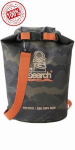 RIP CURL Surf Series Barrel Bag 20L 20 Litre Capacity - Black Olive - Roll and clip wet/dry section - 100% Polyamide