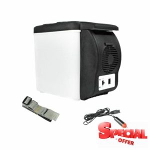 6 Liters 12V Portable Car Fridge Compact for Road Trips Low Noise Cool to