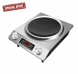 3500W Portable Table Top Electric Cooker Electric Single Hob Single Electric Hot Plate with 10 Temperature Settings - Cooker Hotplate Stove Cast Iron Heating Plate for Home Kitchen Camping Cooking