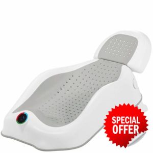 MAIKKB Baby Bath Seat Newborn Bath Seat with Thermometer