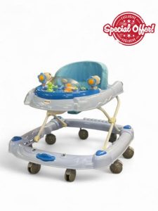 RYDR Baby Walker Bouncer First Steps Push Along Activity Music Ride On Car Melody UK (Blue)