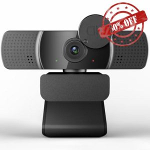 YIMONA Webcam for PC with Microphone - 2K FHD Webcam with Privacy Cover & Webcam Mounts