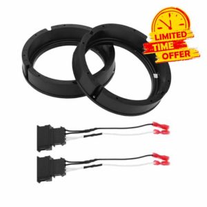 INFINAUTO Speaker Spacer Ring Tweeter Speaker Spacer Adator Front Rear for 6.5" for Volkswagen Golf MK7 5G 2013 ABS Black Waterproof