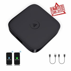 CARABC B2 Wireless CarPlay & Android Auto Adapter with Android 11.0 - Magic Box 2.0 Built-in Dual WiFi Support Netflix/YouTube Supports Simultaneous use of CarPlay and Online Video Playback.