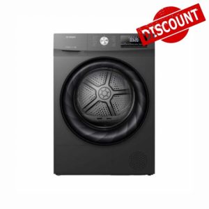 Teknix TKHP9HS 60cm Freestanding 9kg Heatpump Front Load Tumble Dryer - AI Sensor Dry - Allergy Care - Titanium - A++ Rated            [Energy Class A++]