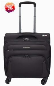 Divergent Retail Pilot Case 4 Wheels Office Business Organiser Carry on Cabin Suitcase Horizon Black
