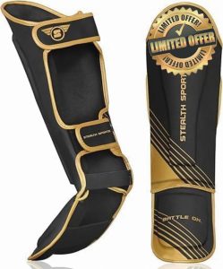 Stealth Sports Shin Guards – Boxing Muay Thai Instep Leg Protector for Martial Arts