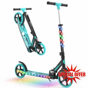 BELEEV V9 Scooters for Kids Ages 6+ with Light-Up Stem & Deck