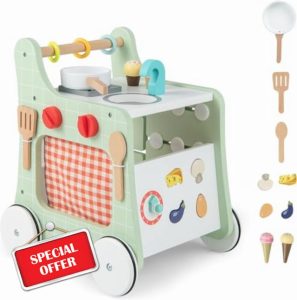 6 in 1 Wooden Baby Walker