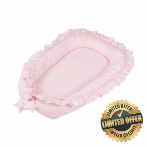 Yaoliucp Baby Lounger Cotton Newborn Nest Co-Sleeping Pod Portable Bassinet Mattress with Lace Newborn Bassinet Mattress