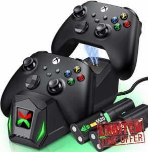 Stylish 2x5520 mWh Xbox Rechargeable Battery Pack for Xbox Series X/S Controller