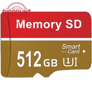 alptte SD Card 512 GB Fast Memory Card Waterproof TF Card Mini Memory SD Card for Cameras