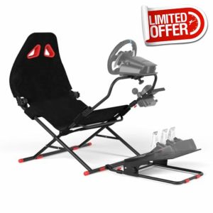 DIWANGUS UK Steering Wheel Stand Racing Simulator Cockpit with Seat Rig Foldable Racing Wheel Stand Sim Racing Cockpit for Logitech G29 G920 G923 G27 G25 T248X T248 T300RS T150 458 TX Xbox PS4 PS5